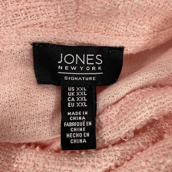 Jones New York Womens Cotton Blend Mock Neck Pullover sz XXL Pink NWT Preppy - Picture 6 of 11